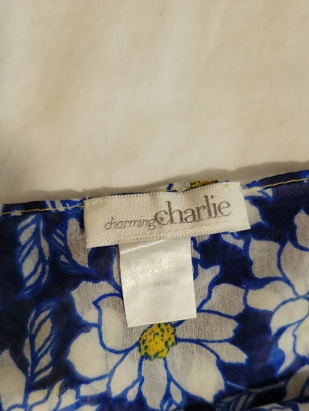 Make Your Offer: Charming Charlie Blue and Yellow Floral Scarf